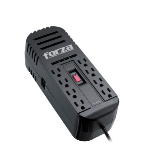 ESTABILIZADOR FORZA 8 TOMAS 2200VA 1100W 220V