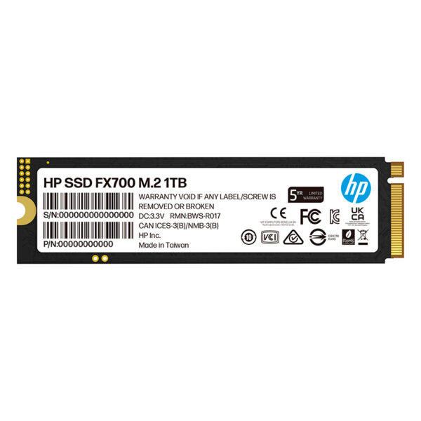 Unidad en estado solido HP FX700 M.2 2280 1TB PCIe Gen4 x4 NVMe 2.0