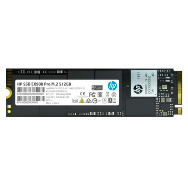 Unidad en estado solido HP EX900 Pro M.2 512MB PCIe Gen3.0 x4 NVMe