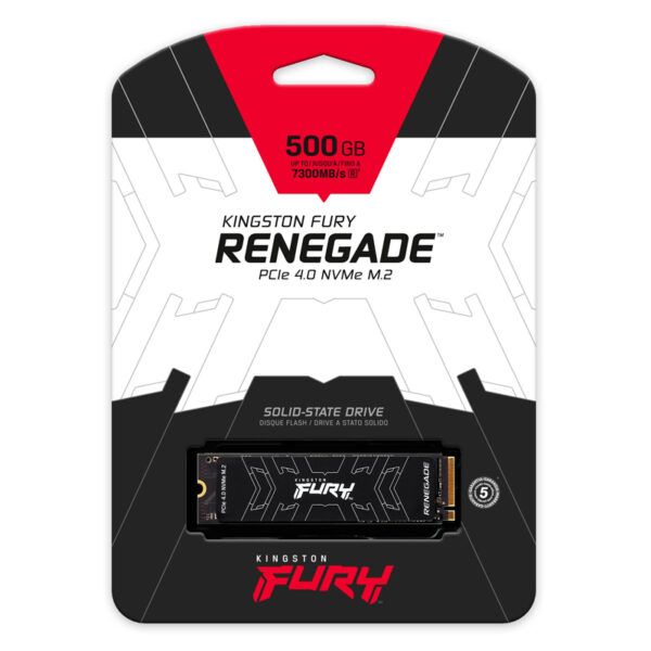 Unidad en estado solido Kingston FURY Renegade 500GB M.2 2280 PCIe 4.0 x4 NVMe