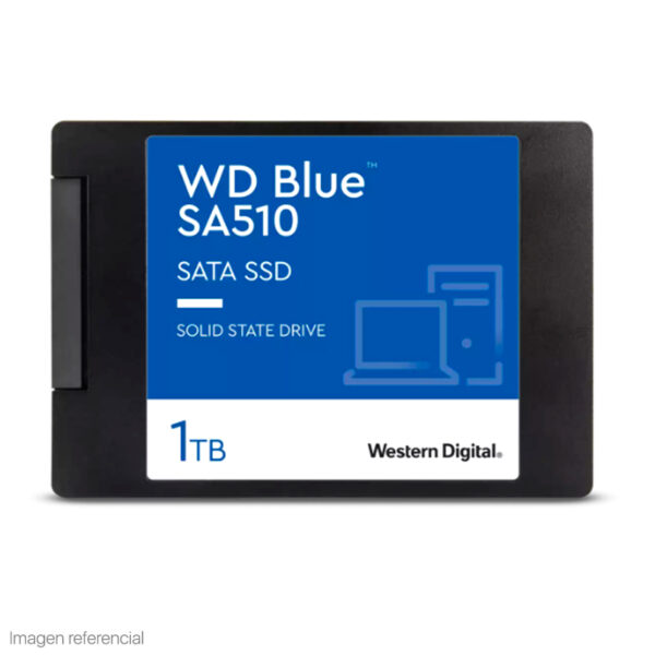 Unidad en estado solido Western Digital Blue SA510 1TB SATA 6Gb/s 2.5" 7mm