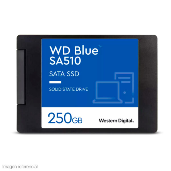 Unidad en estado solido Western Digital Blue SA510 250GB SATA 6Gb/s 2.5" 7mm