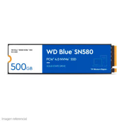 Unidad de estado solido Western Digital Blue SN580 NVMe 500GB M.2 2280 PCIe Gen4 NVMe