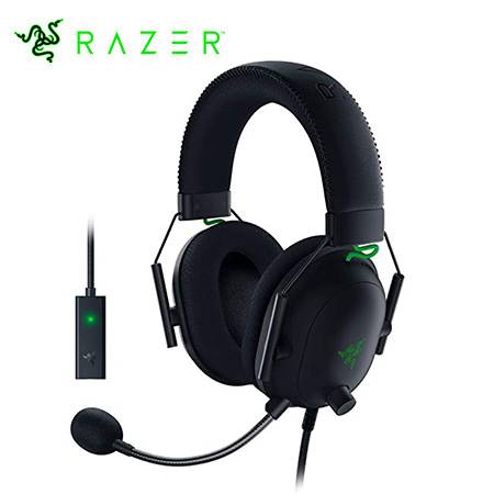 Audifono con microfono Razer Blackshark V2 3.5mm Inc. Tarjeta de sonido Usb Txh Black