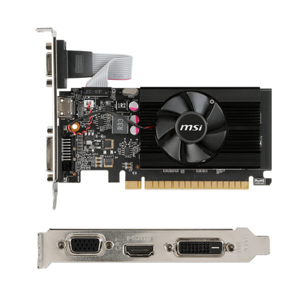 Tarjeta de video MSI Nvidia GeForce GT 710 2GB DDR3 64-bit Low-Profile